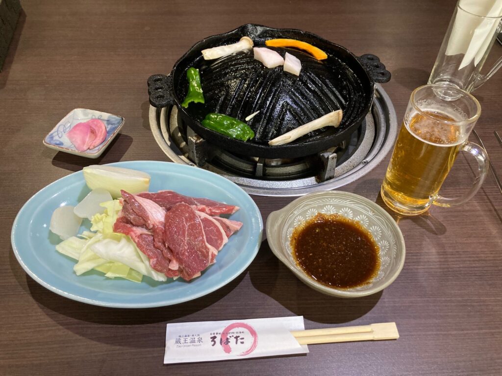 ジンギスカン１人前と小ビール